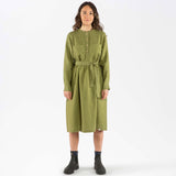 Women's Linen Belted Dress - Cardamom