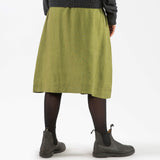 Women's Linen Midi Skirt - Cardamom