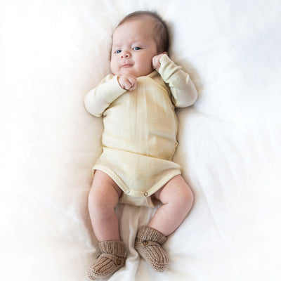 Baby Merino Wool Urban Booties - Oat