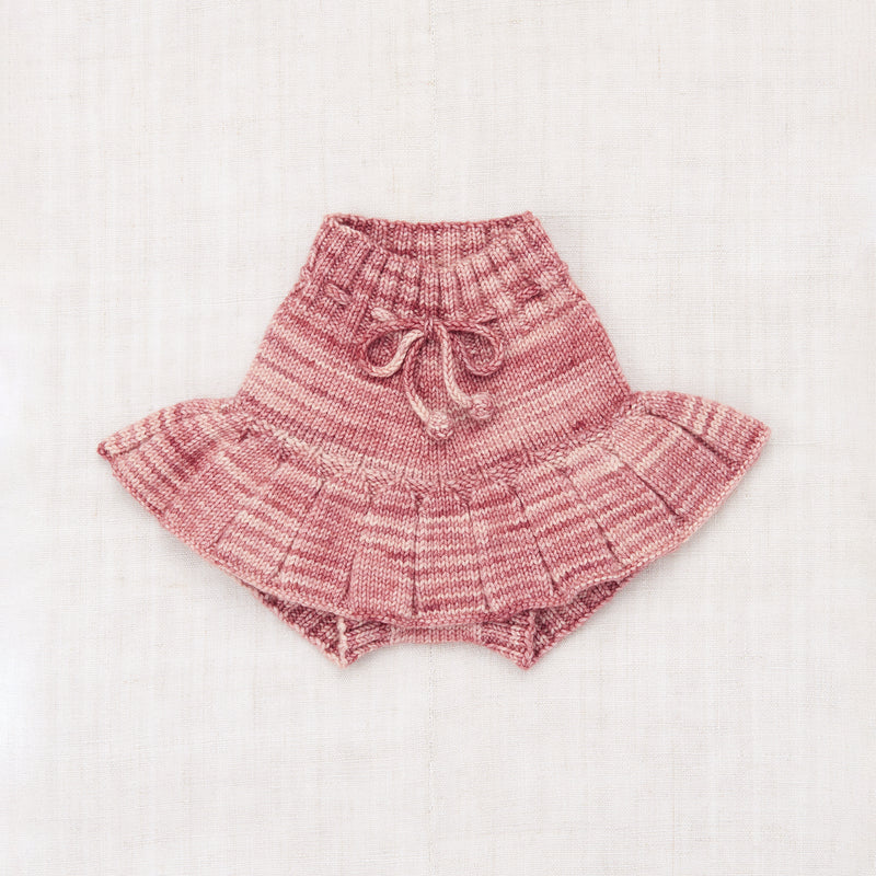 Baby Handknit Merino Wool Skating Pond Skirt - Prairie Rose
