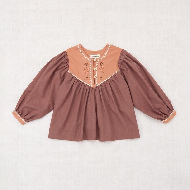 Cotton Poplin Bettina Top - Mousse