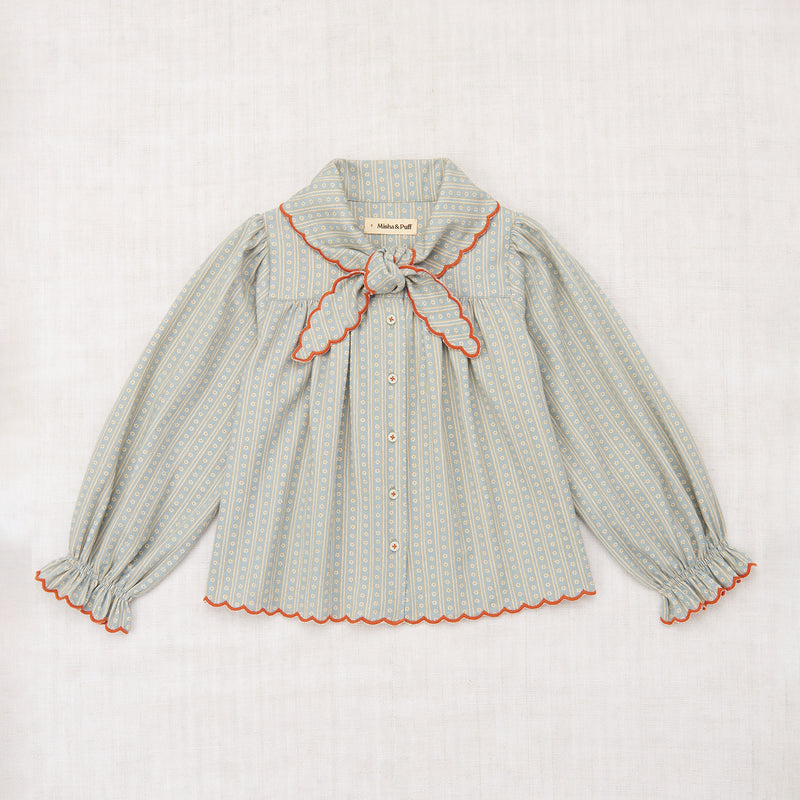 Cotton Twill Miki Top - Overcast Little House Floral