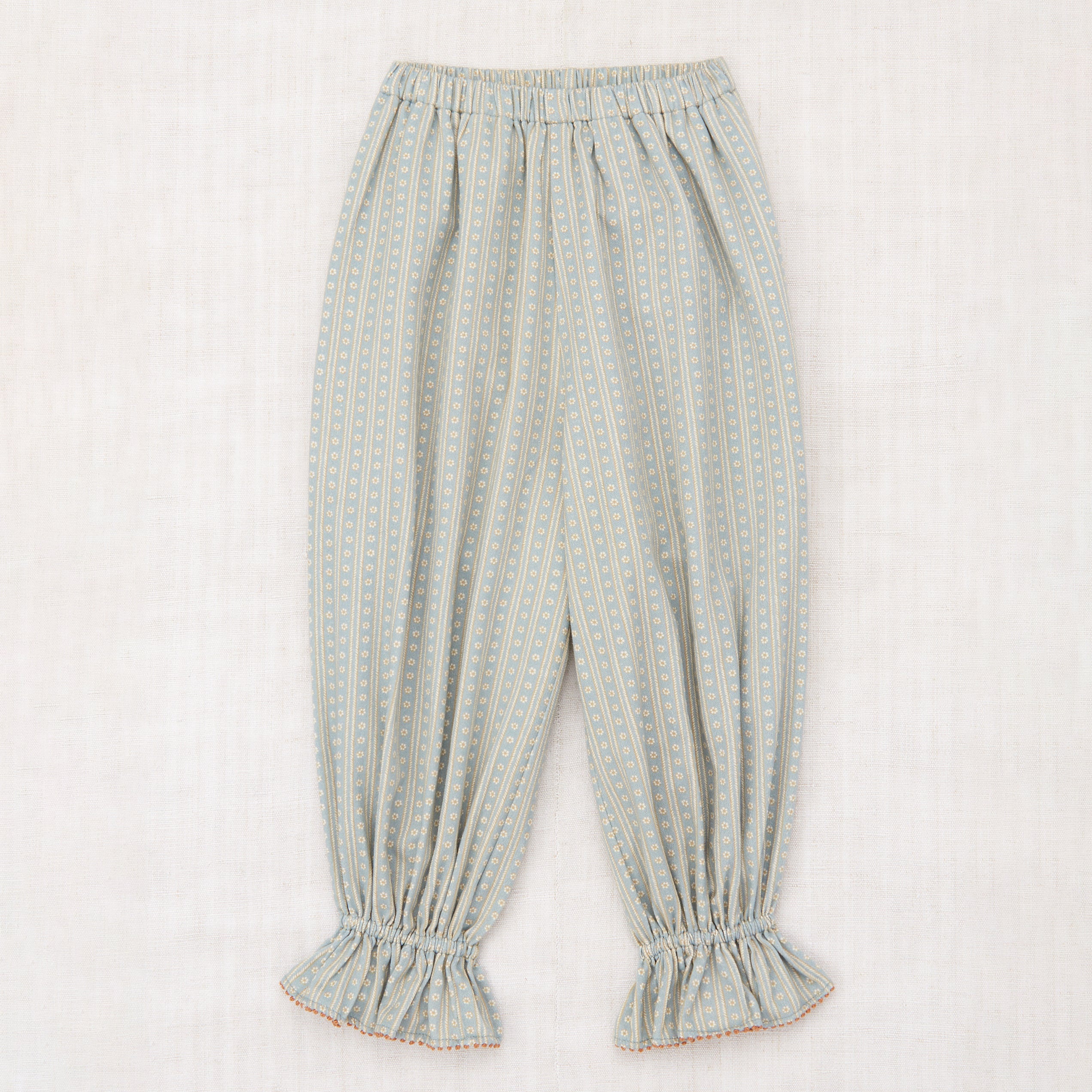 Cotton Twill Zuzu Pant in Overcast Little House Floral print in