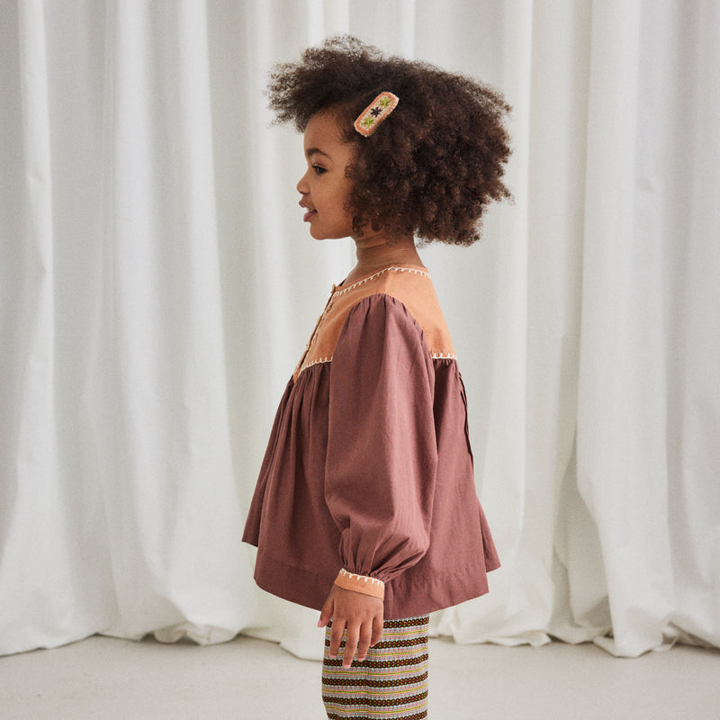 Cotton Poplin Bettina Top - Mousse