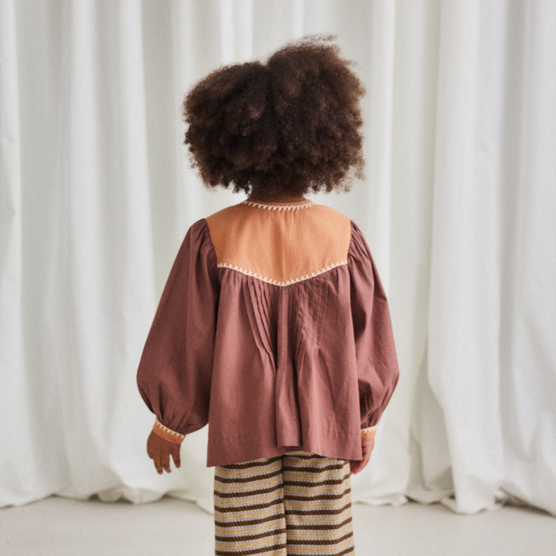 Cotton Poplin Bettina Top - Mousse