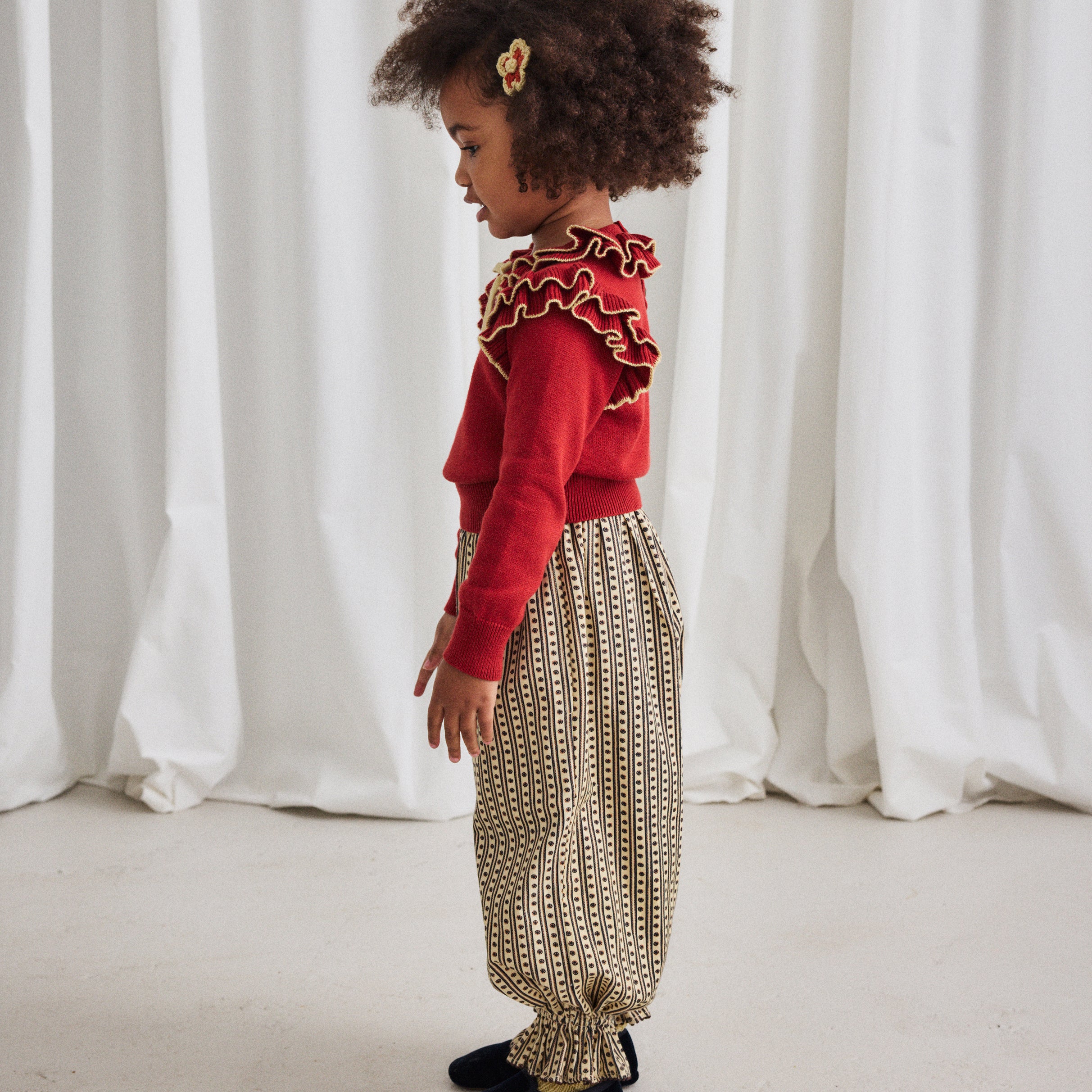 Cotton Twill Zuzu Pant in Raffia Little House Floral print in