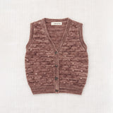 Handknit Merino Wool Augie Popcorn Vest - Affogato
