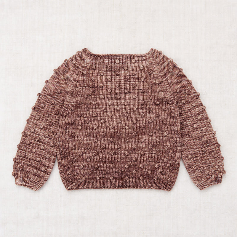 Handknit Merino Wool Original Popcorn Sweater - Affogato