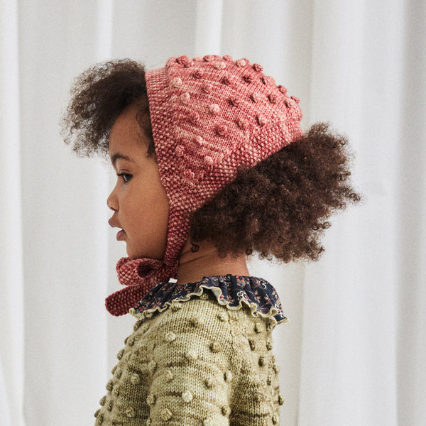 Hand Knit Merino Wool Popcorn Headwarmer in pink in OS. – MamaOwl