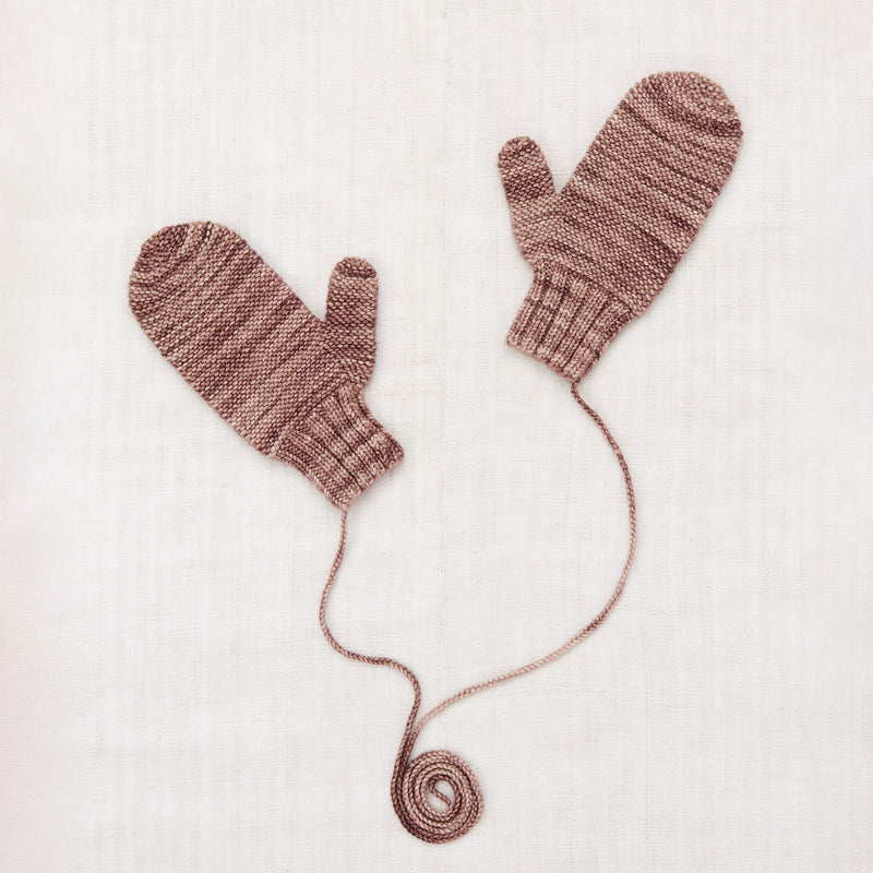 Handknit Merino Wool Safe Harbor Mittens - Affogato