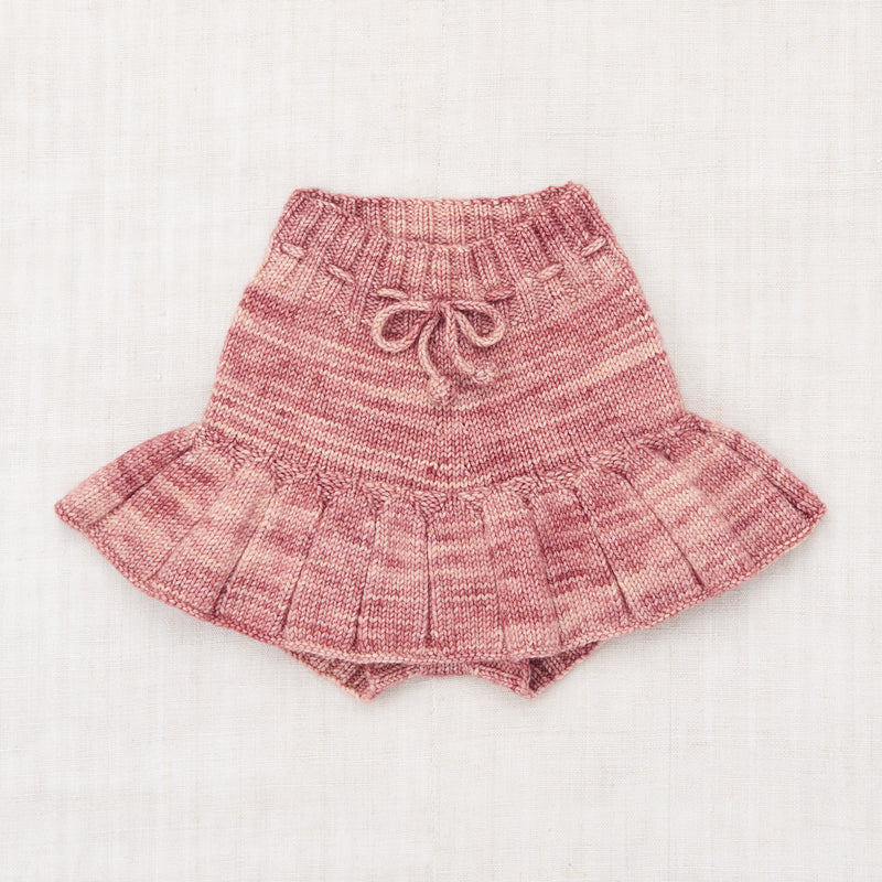 Handknit Merino Wool Skating Pond Skirt - Prairie Rose