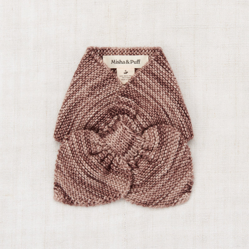 Handknit Merino Wool Sledding Scarf - Affogato