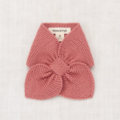 Handknit Merino Wool Sledding Scarf - Rosewood