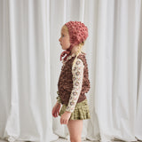 Handknit Merino Wool Augie Popcorn Vest - Affogato