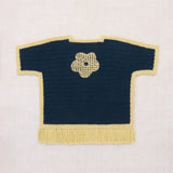 Merino Wool Crochet Blomma Fringe Poncho - Galaxy