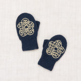 Merino Wool Crochet Blomma Mittens - Galaxy
