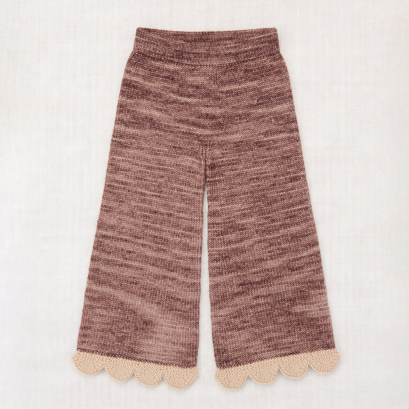 Merino Wool Scallop Edge Pant - Affogato