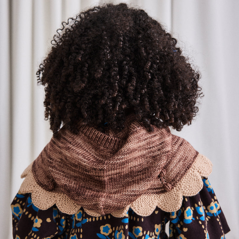 Merino Wool Scallop Capelet - Affogato