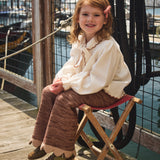 Merino Wool Scallop Edge Pant - Affogato