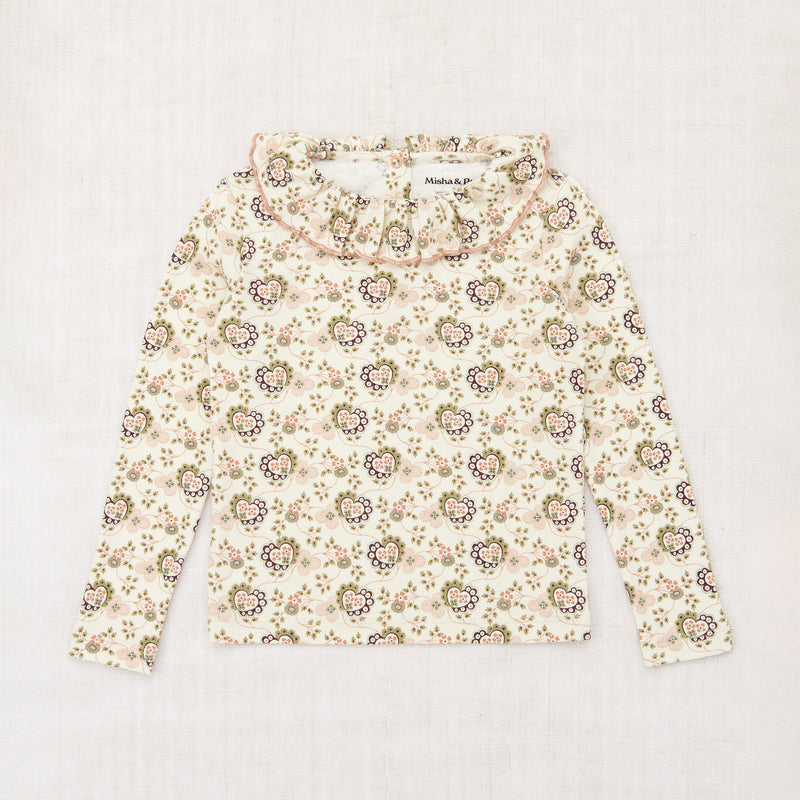 Pima Cotton Paloma Top - Sugar Calico Hearts