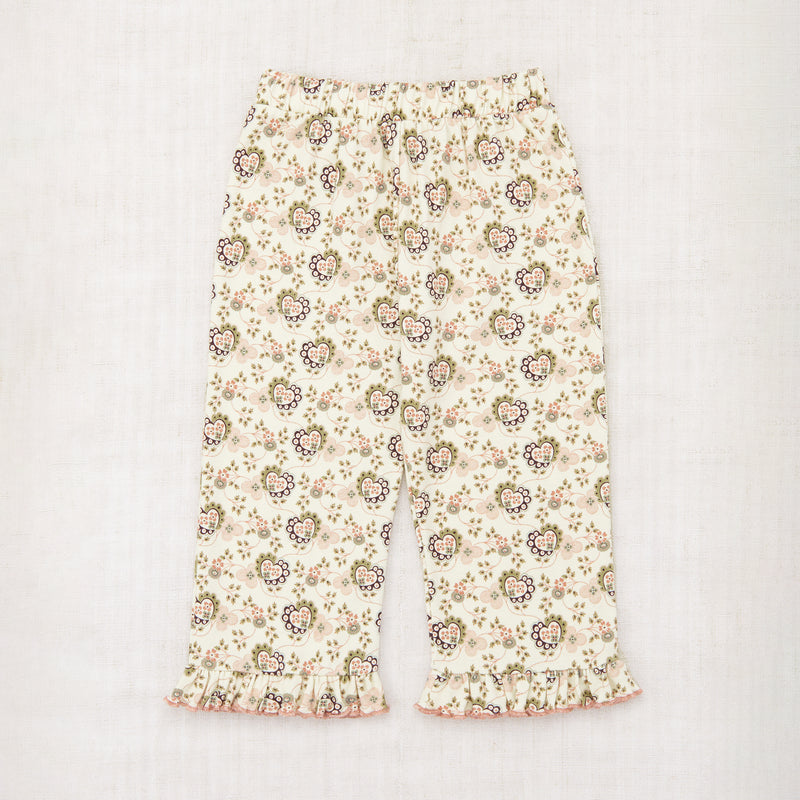 Pima Cotton Ruffle Peddle Pusher - Sugar Calico Hearts