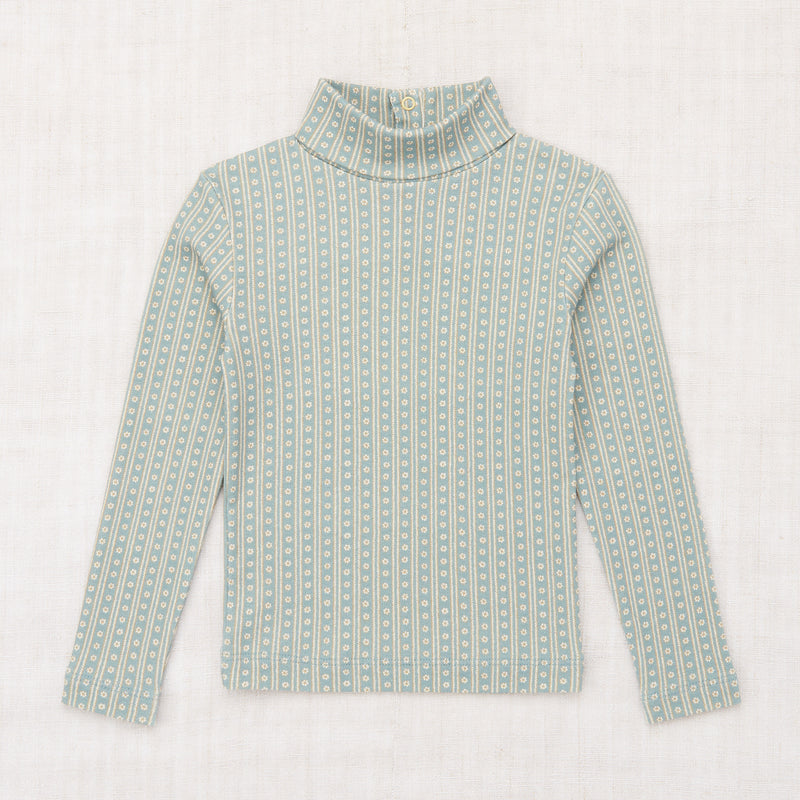 Pima Cotton Turtleneck - Overcast Little House Floral