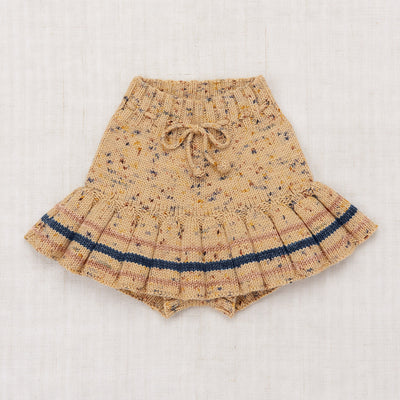 Baby & Kids Hand Knit Merino Wool Skating Pond Skirt - Camel Confetti