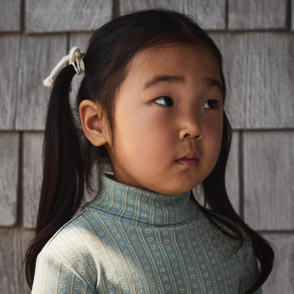 Pima Cotton Turtleneck - Overcast Little House Floral