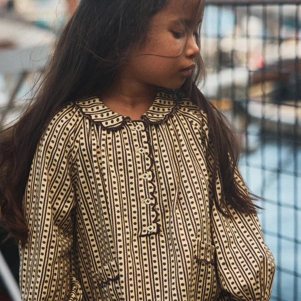 Cotton Twill Monroe Dress - Raffia Little House Floral