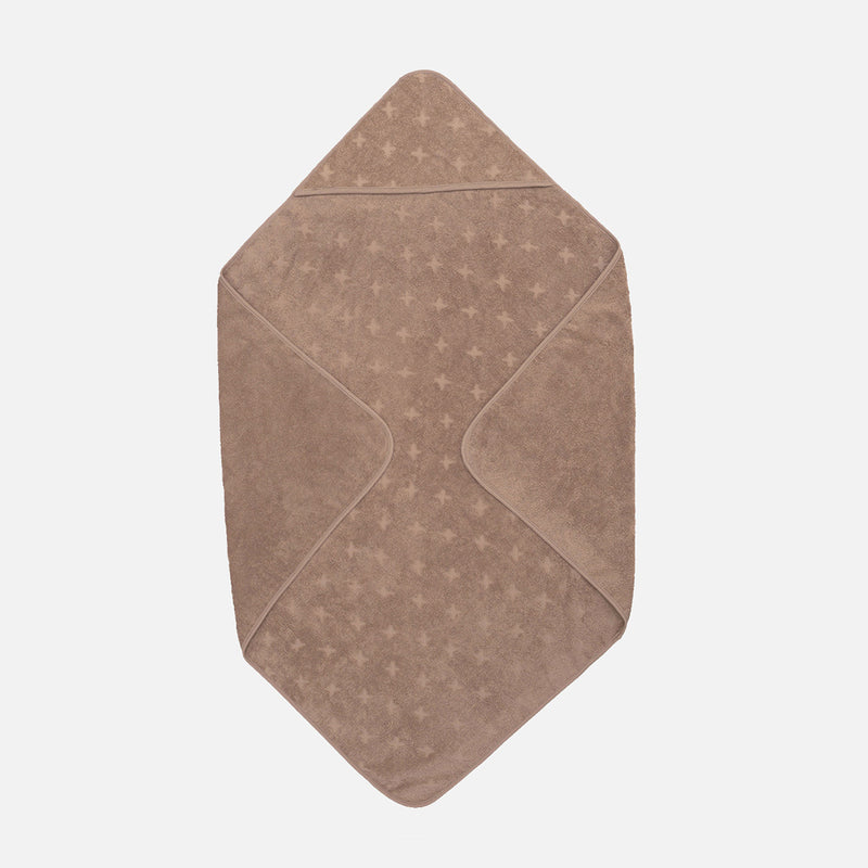 Baby Cotton Hooded Towel - Walnut