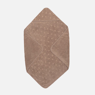 Baby Cotton Hooded Towel - Walnut