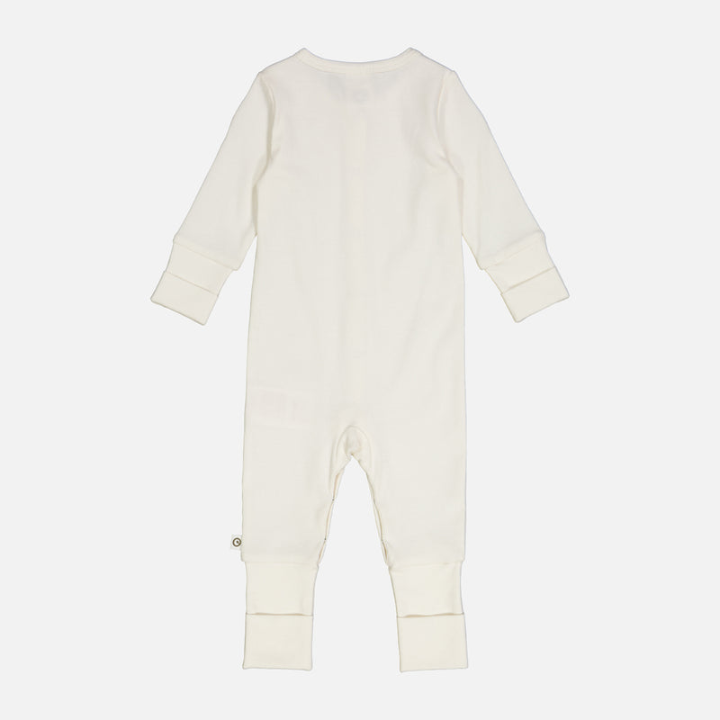 Baby Cotton Rib Pyjamas - Balsam Cream