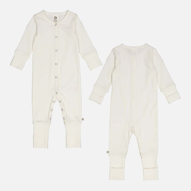 Baby Cotton Rib Pyjamas - Balsam Cream