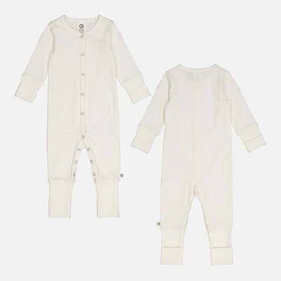 Baby Cotton Rib Pyjamas - Balsam Cream