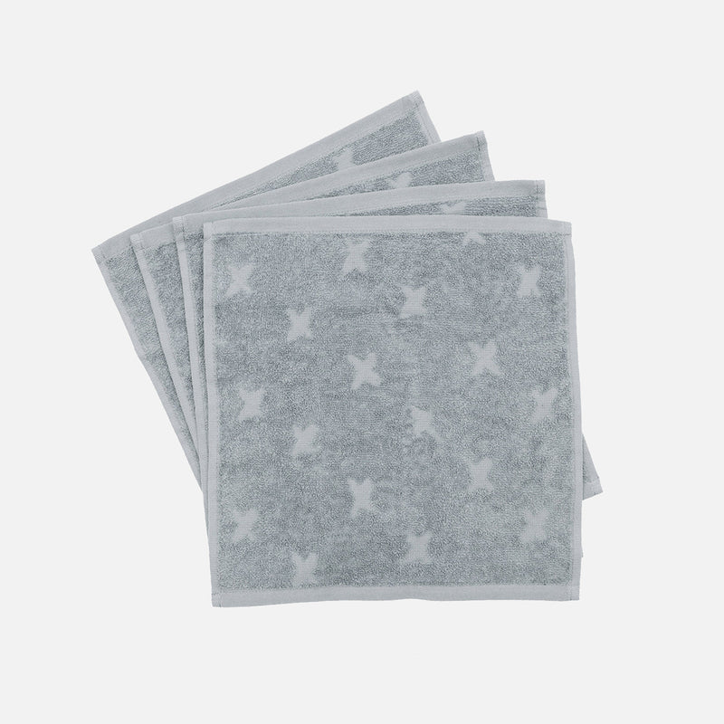 Cotton Washcloths - Jasmin Blue - Set of 4