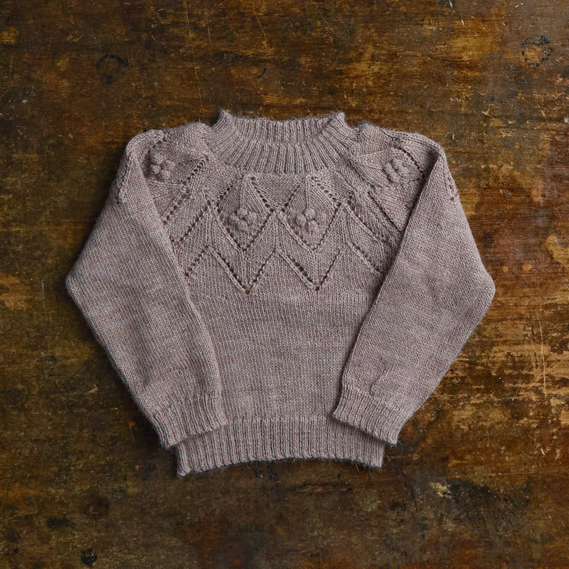 Baby & Kids Handknit Louise Sweater - Light Lavender