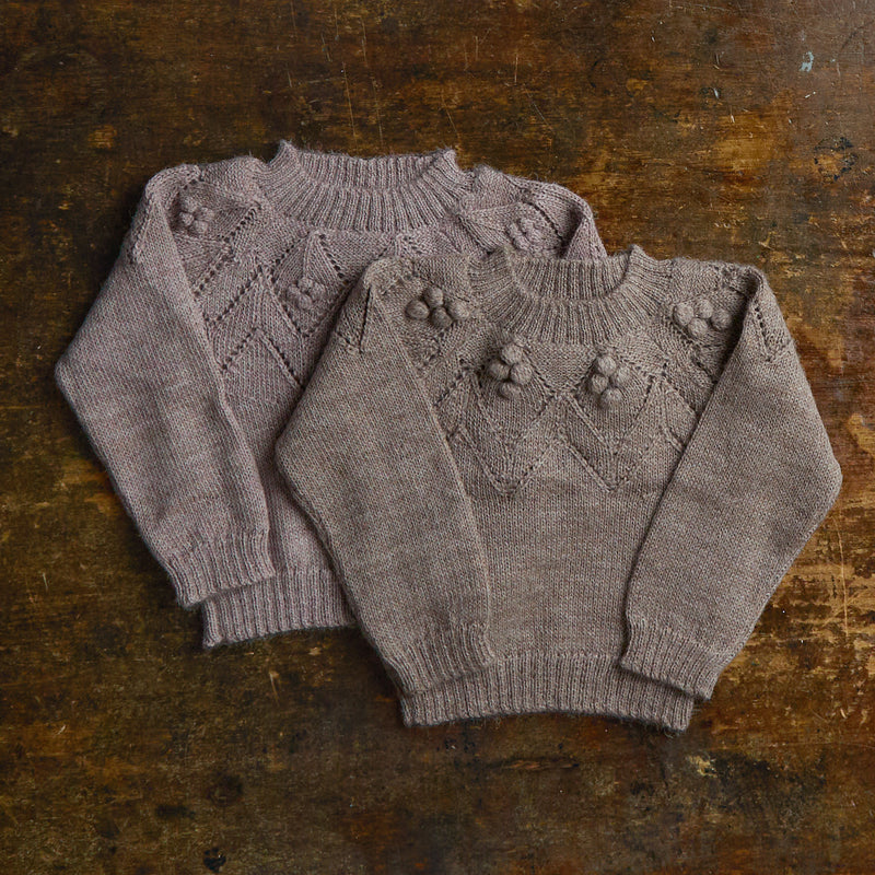 Baby & Kids Handknit Louise Sweater - Light Lavender