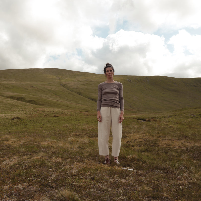 Lark Women's Top - Cotton Pointelle - Timber