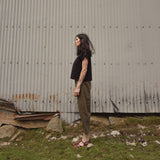 Women's Cotton Arc Pants - Olive Canvas