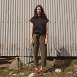 Women's Cotton Arc Pants - Olive Canvas