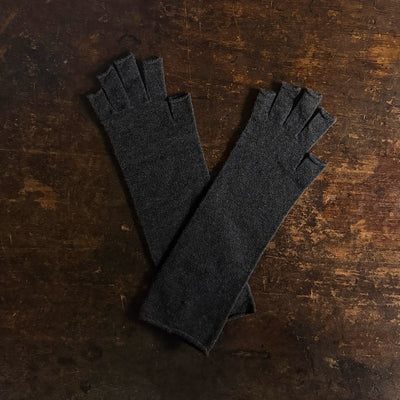 Women's Merino Wool Arm Warmers - Charcoal