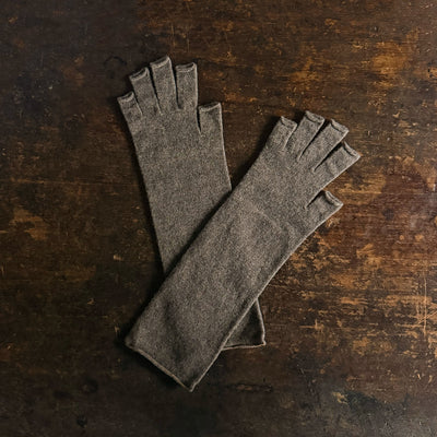 Women's Merino Wool Arm Warmers - Mocha Brown