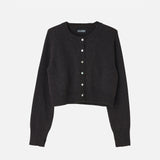 Women's Wool Raglan Cardigan -  Dark Brown