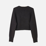 Women's Wool Raglan Cardigan -  Dark Brown