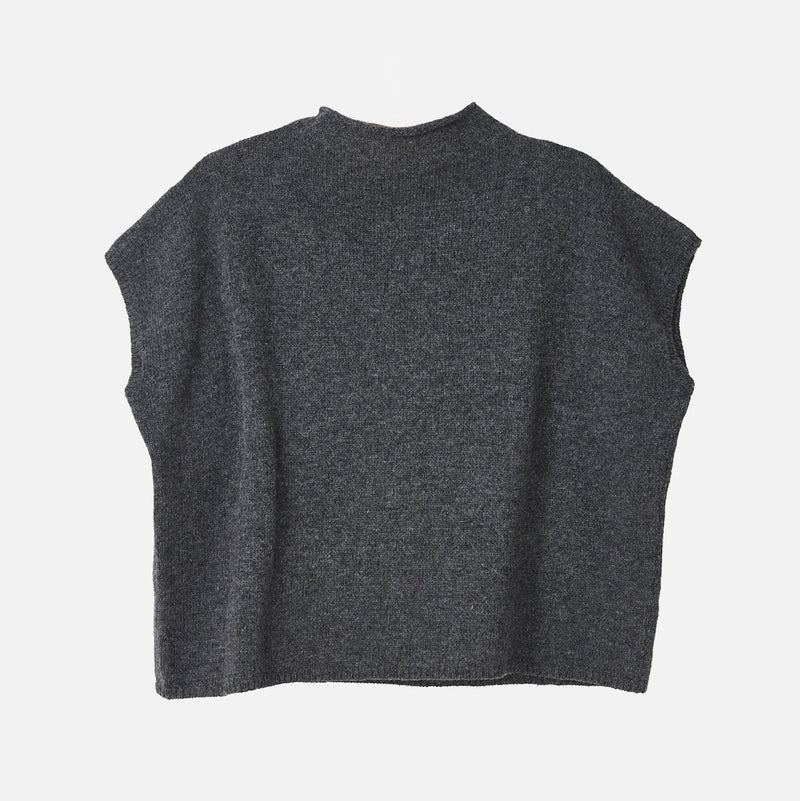 Women's Wool Sleeveless Vest - Grey