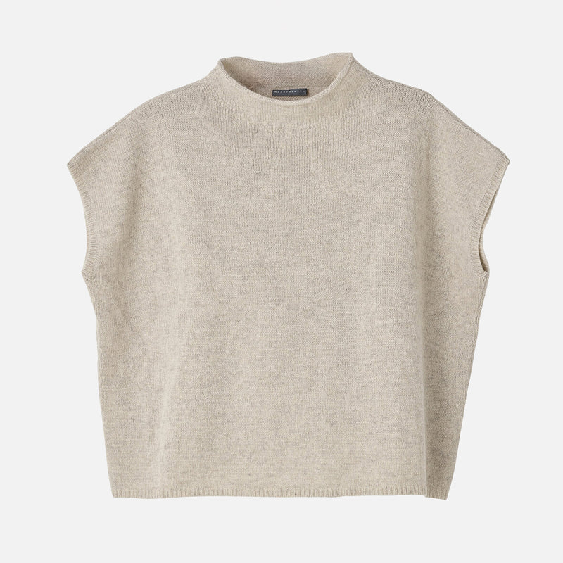 Women's Wool Sleeveless Vest - Nature