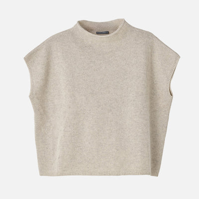 Women's Wool Sleeveless Vest - Nature