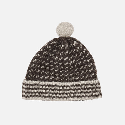 Women's Undyed Wool Fishermans Hat - Dark Brown