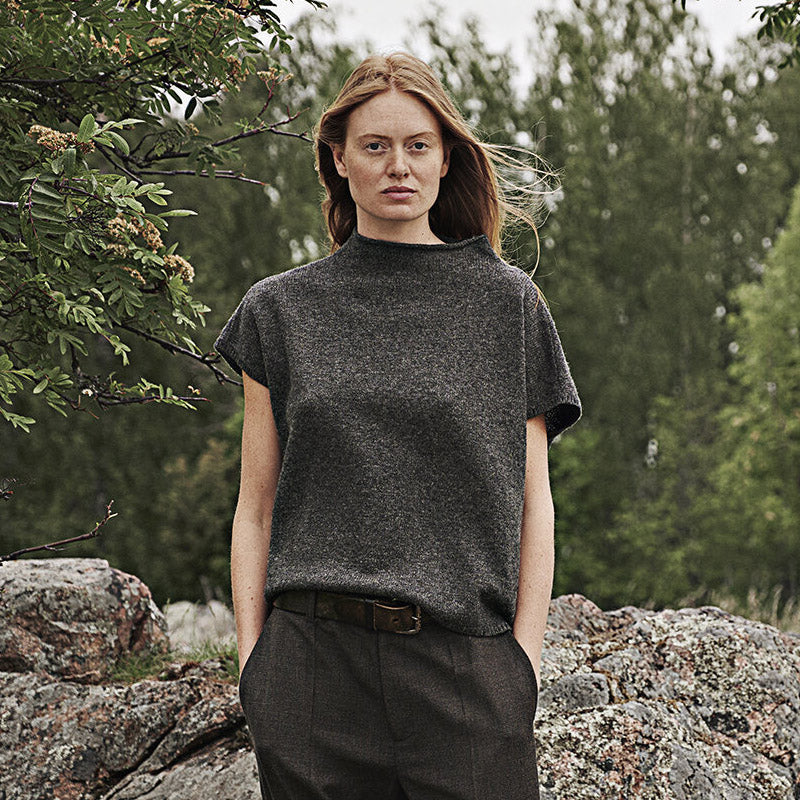 Women's Wool Sleeveless Vest - Grey