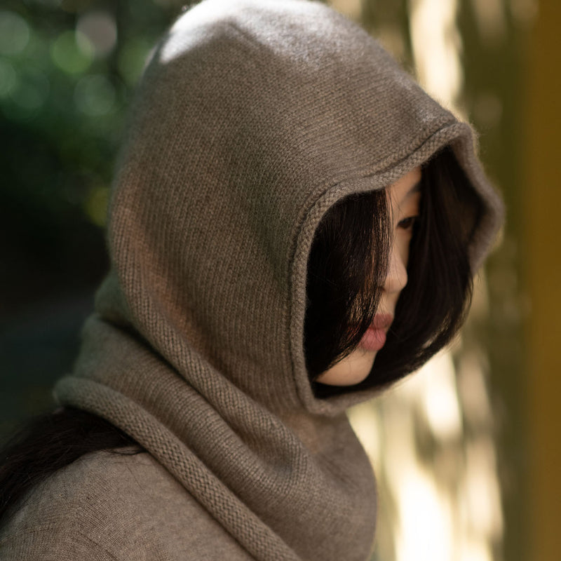 Women's Cashmere Eclipse Balaclava - Brown